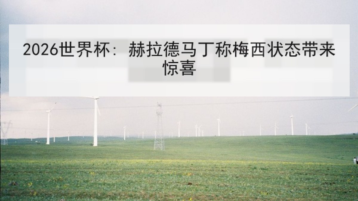 2026世界杯: 赫拉德马丁称梅西状态带来惊喜